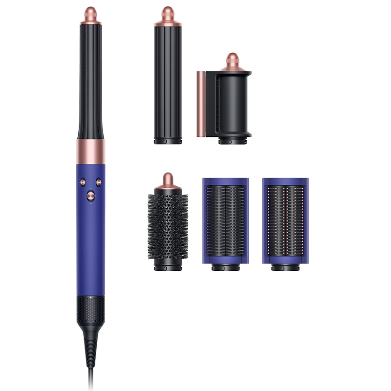 HS05Long-VincaBlueRose حالت دهنده مو دایسون مدل Dyson Airwrap HS05 Long-Vinca Blue/Rose (آبی نفتی-رزگلد)